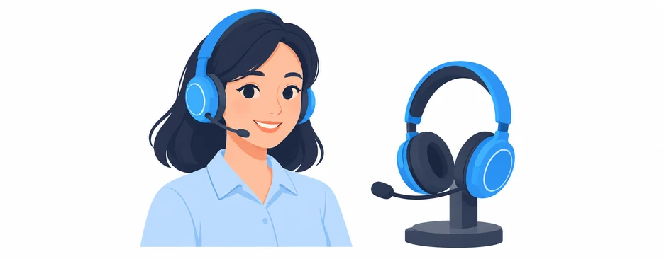 Wireless headset with microphone
