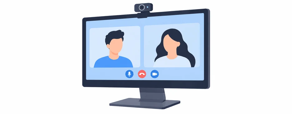 Video call with a webcam