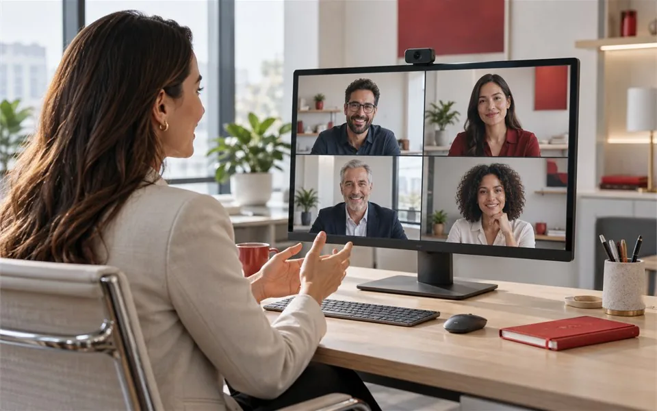 A work and meeting setting for Video Conferencing